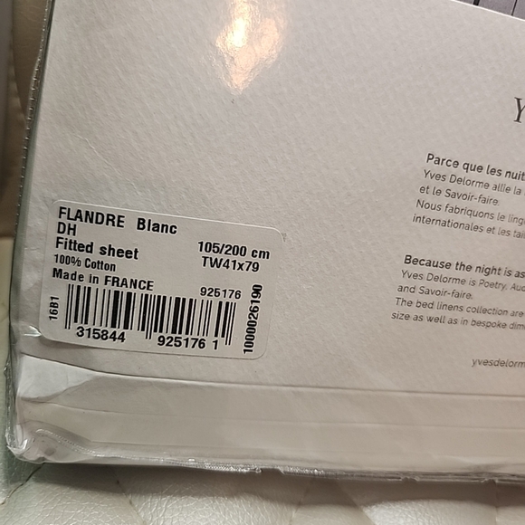 Yves Delorme Bedding Flandre By Yves Delorme White Cotton Sz Twin